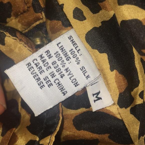 100% silk leopard bomber jacket - Picture 6 of 6